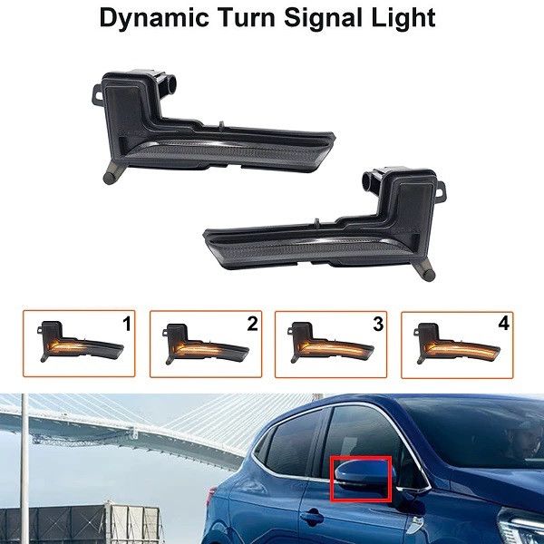 LED BOCNI DYNAMIC MIGAVCI U RETROVIZORU, TIPSKI - RENAULT - SMOKE LENS 172412 Beograd Zemun